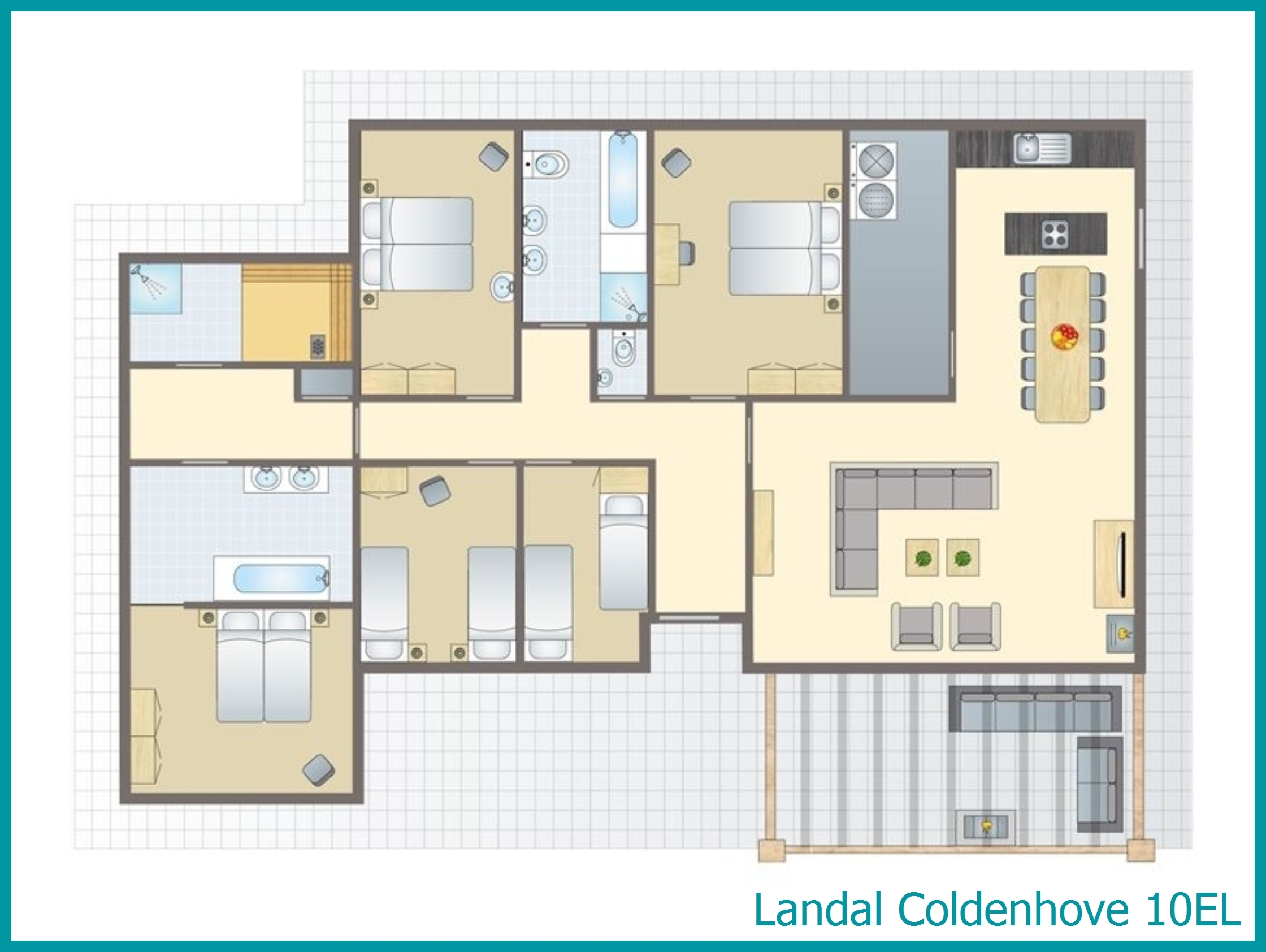 10-person bungalow 10EL at Coldenhove