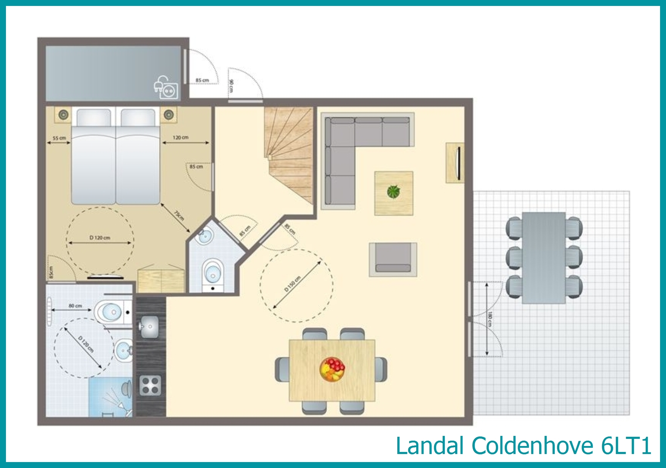 6-person bungalow 6LT1 at Coldenhove