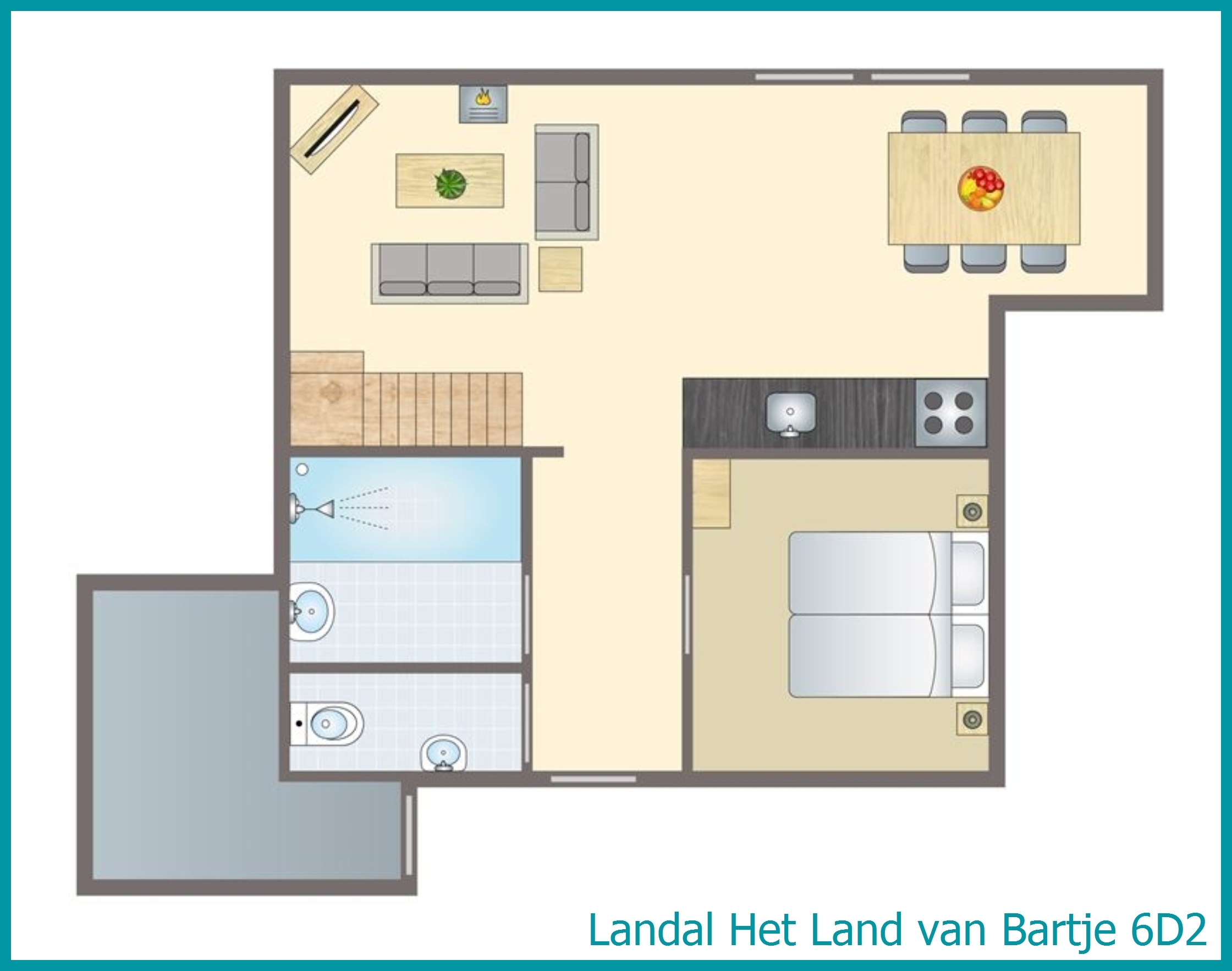 6-person country residence 6D2 at Het Land van Bartje