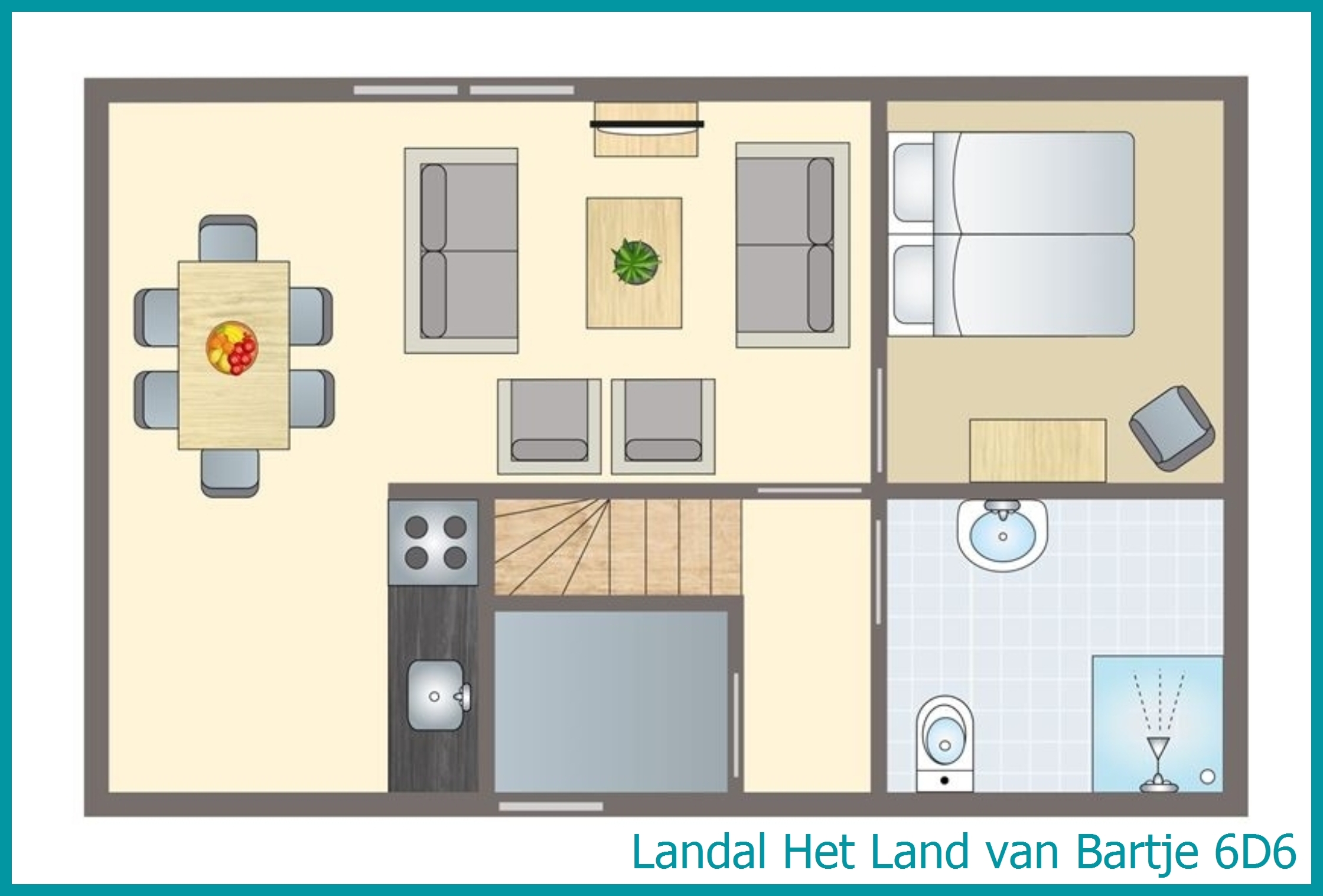 6-person farmhouse residence 6D6 at Het Land van Bartje