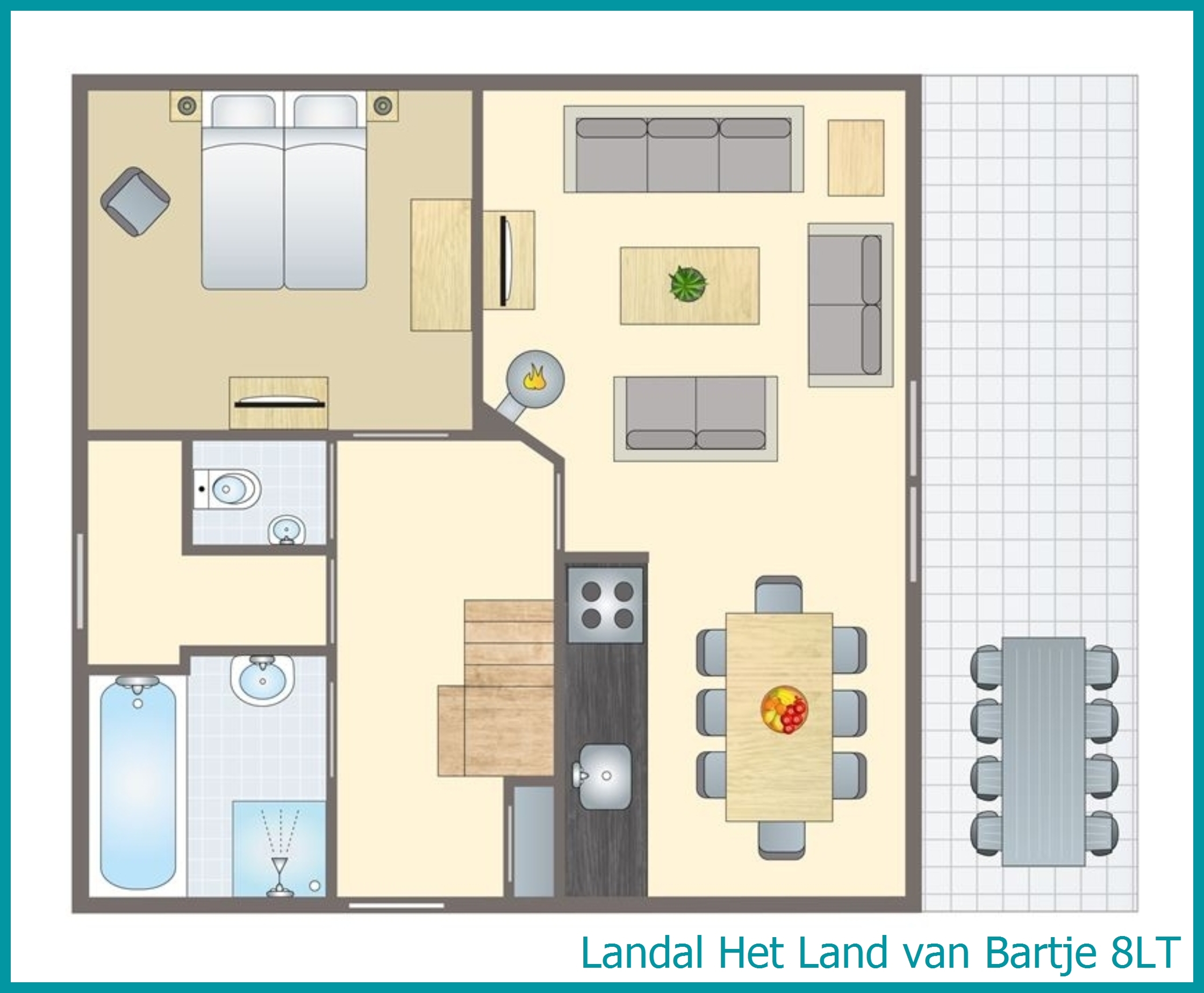 8-person farmhouse 8LT at Het Land van Bartje