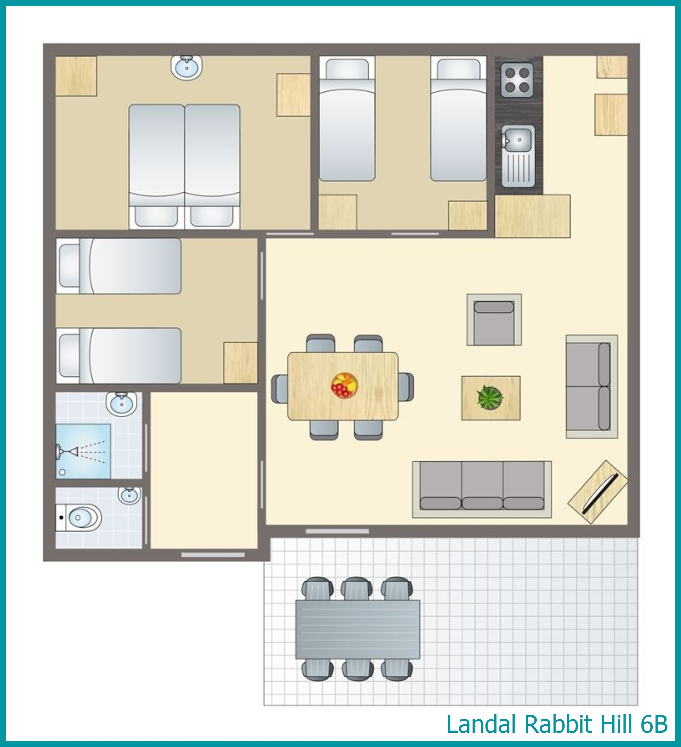 6-person bungalow 6B at Rabbit Hill