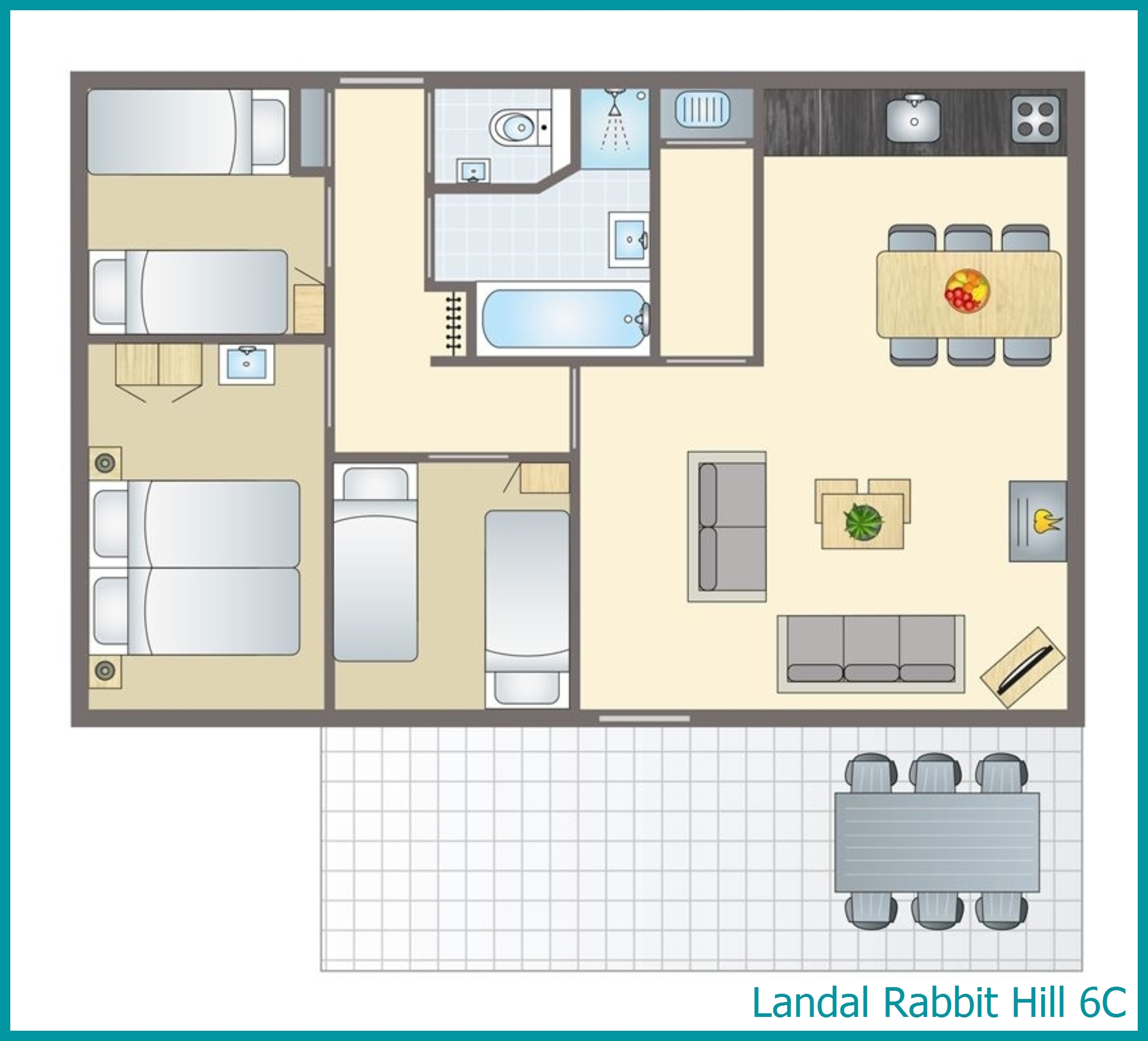 6-person bungalow 6C at Rabbit Hill
