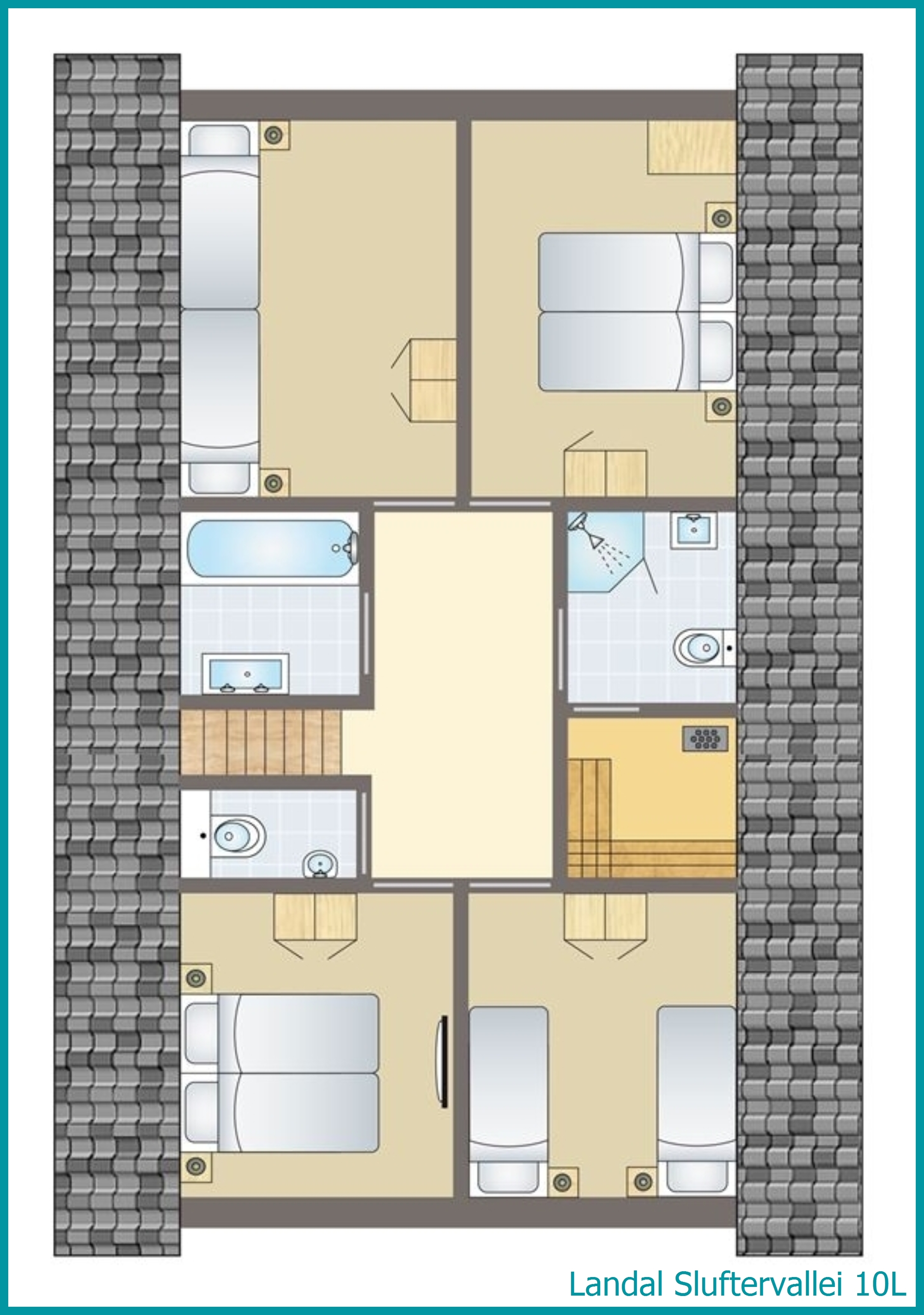 10-person bungalow 10L at Sluftervallei