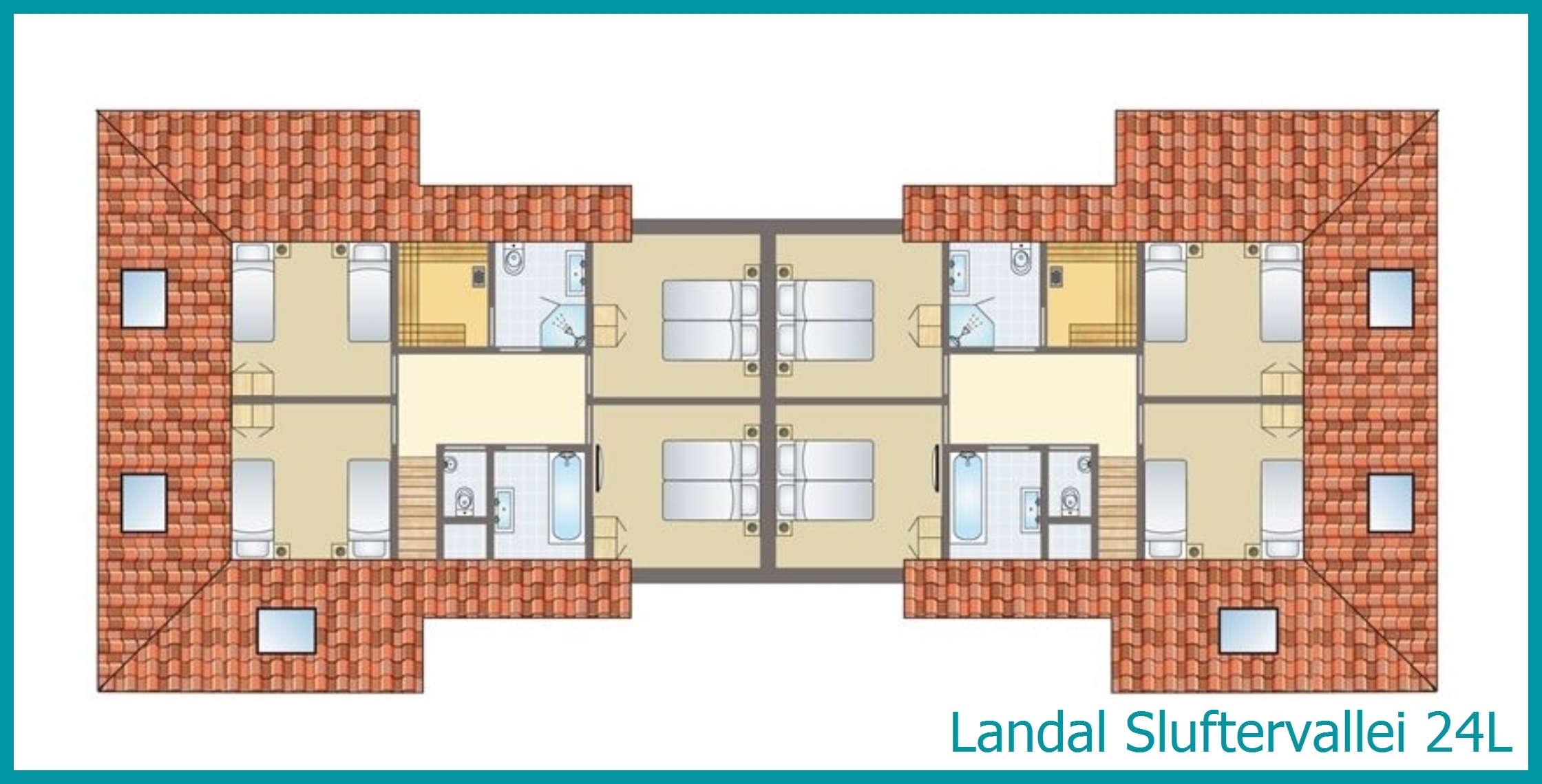 24-person bungalow 24L at Sluftervallei