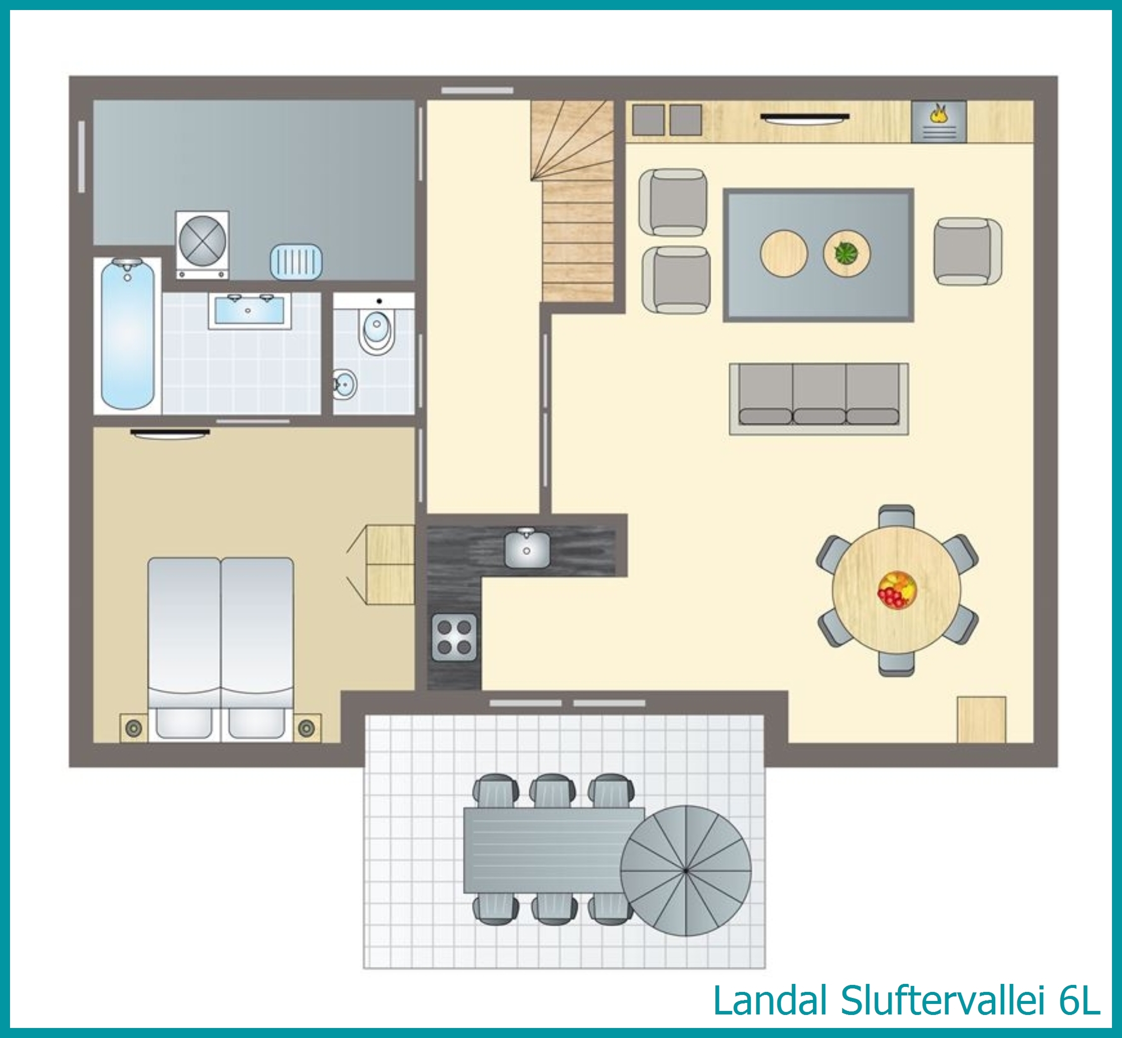 6-person bungalow 6L at Sluftervallei