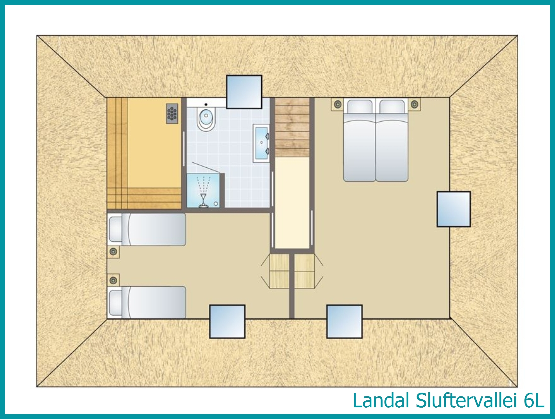 6-person bungalow 6L at Sluftervallei