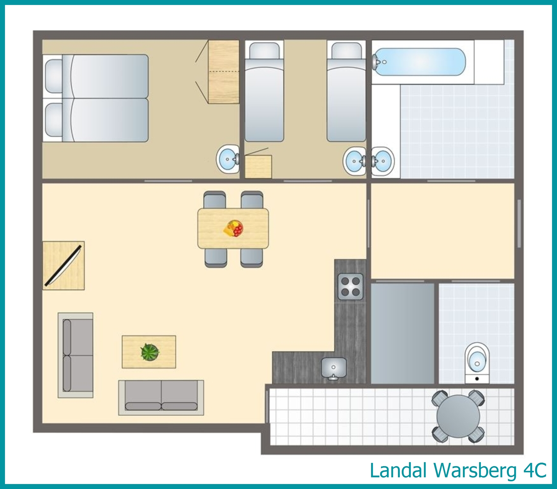 4-person bungalow 4C at Warsberg