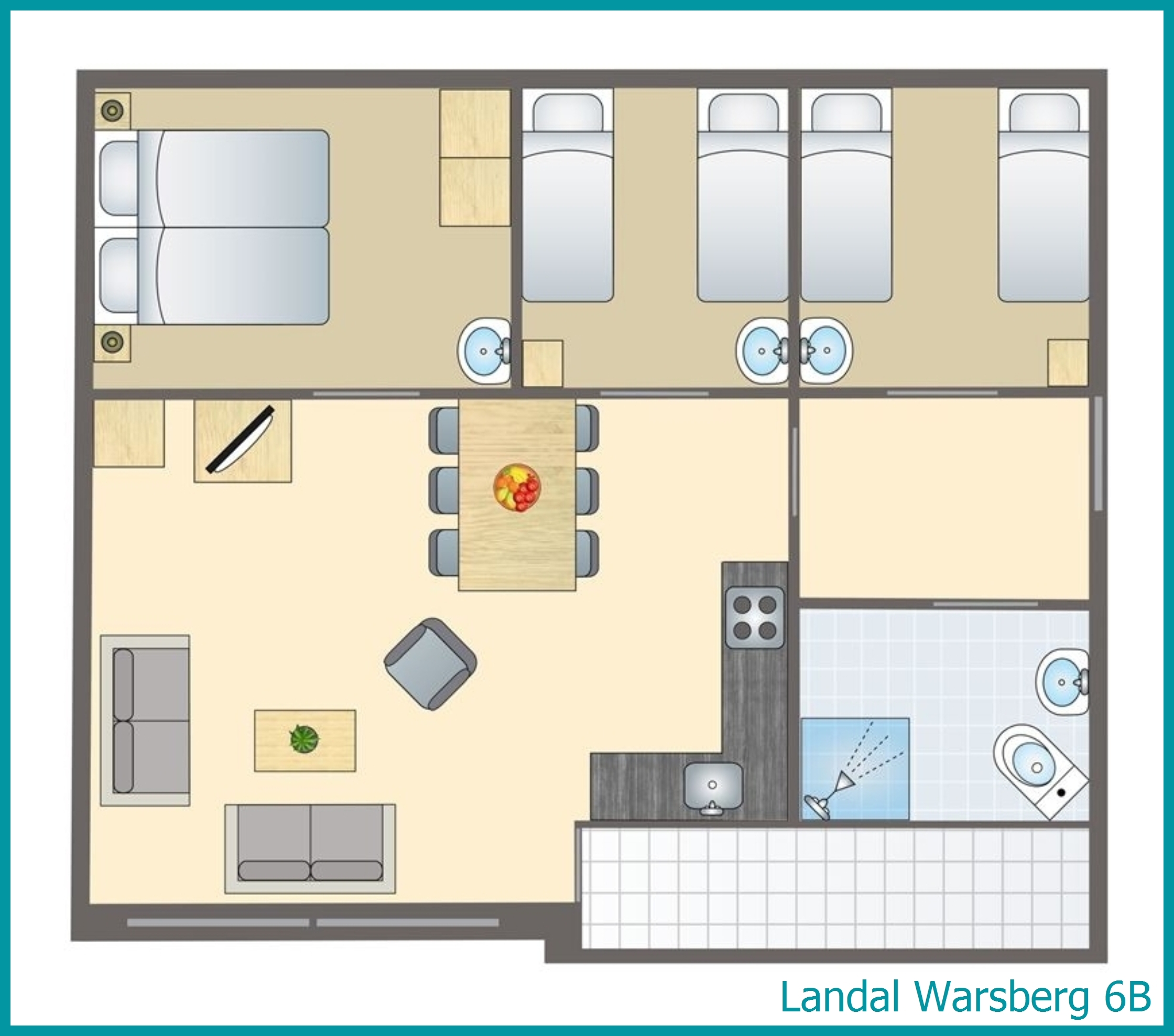 6-person bungalow 6B at Warsberg