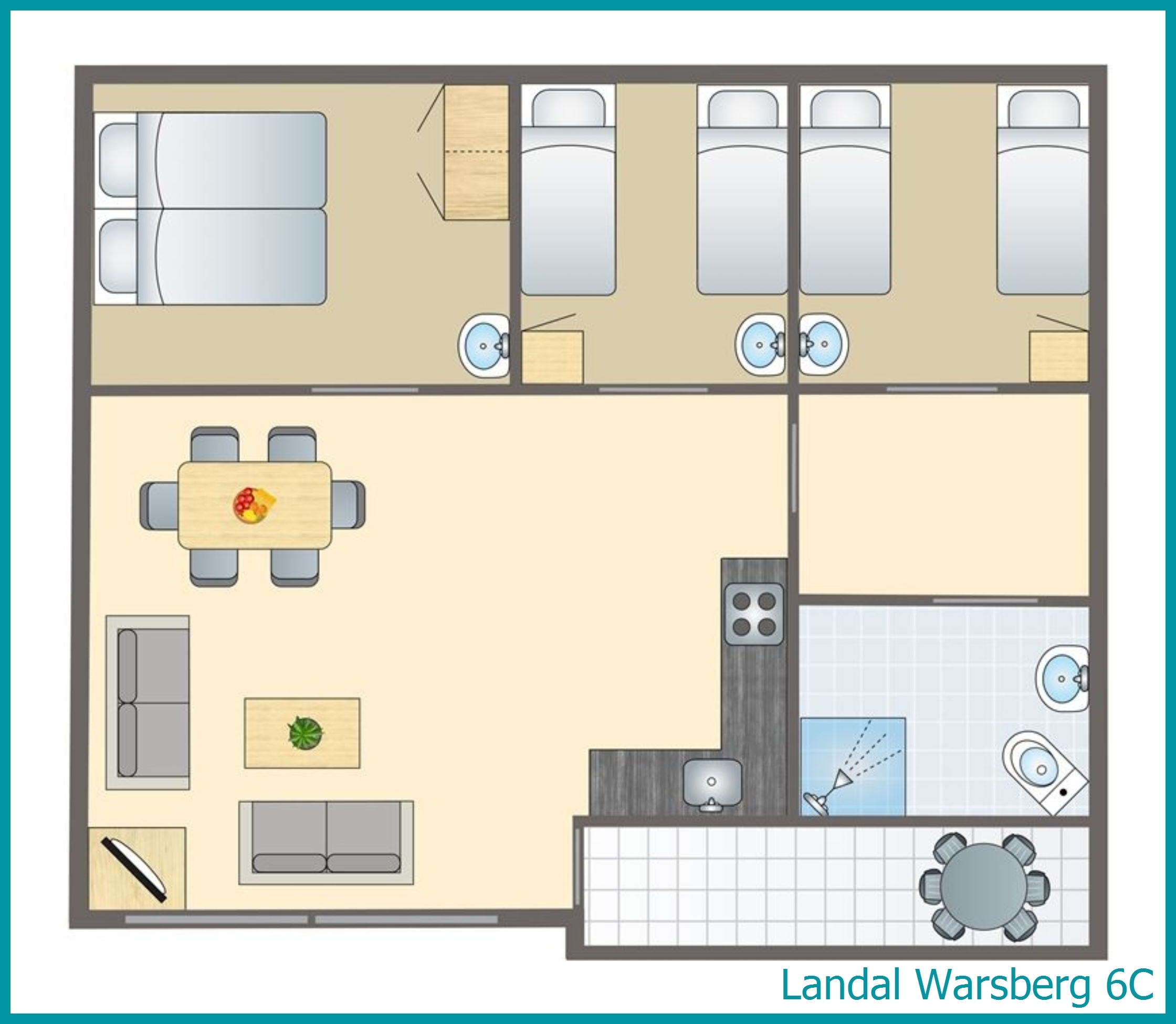 6-person bungalow 6C at Warsberg