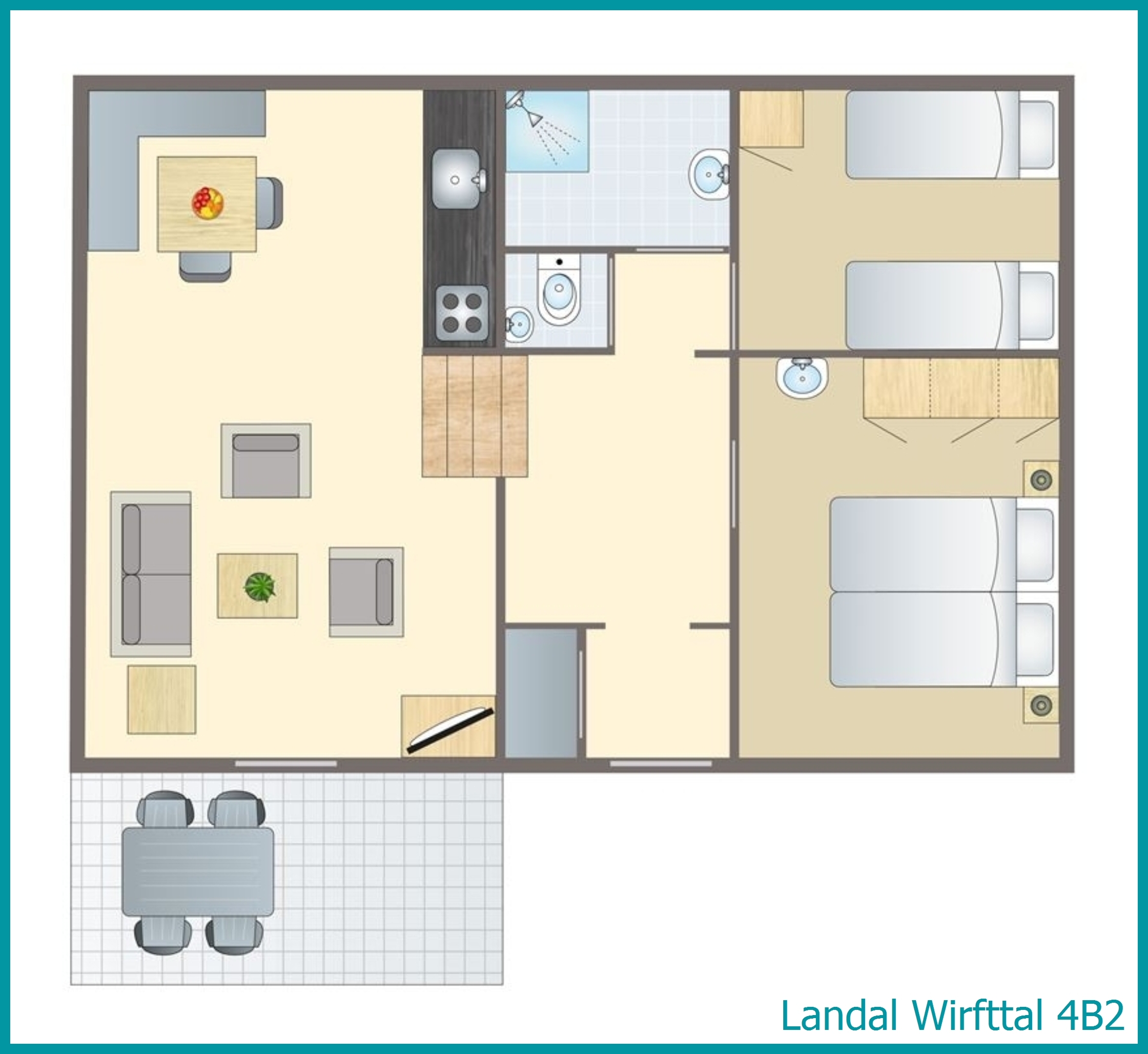 4-person bungalow 4B2 at Wirfttal