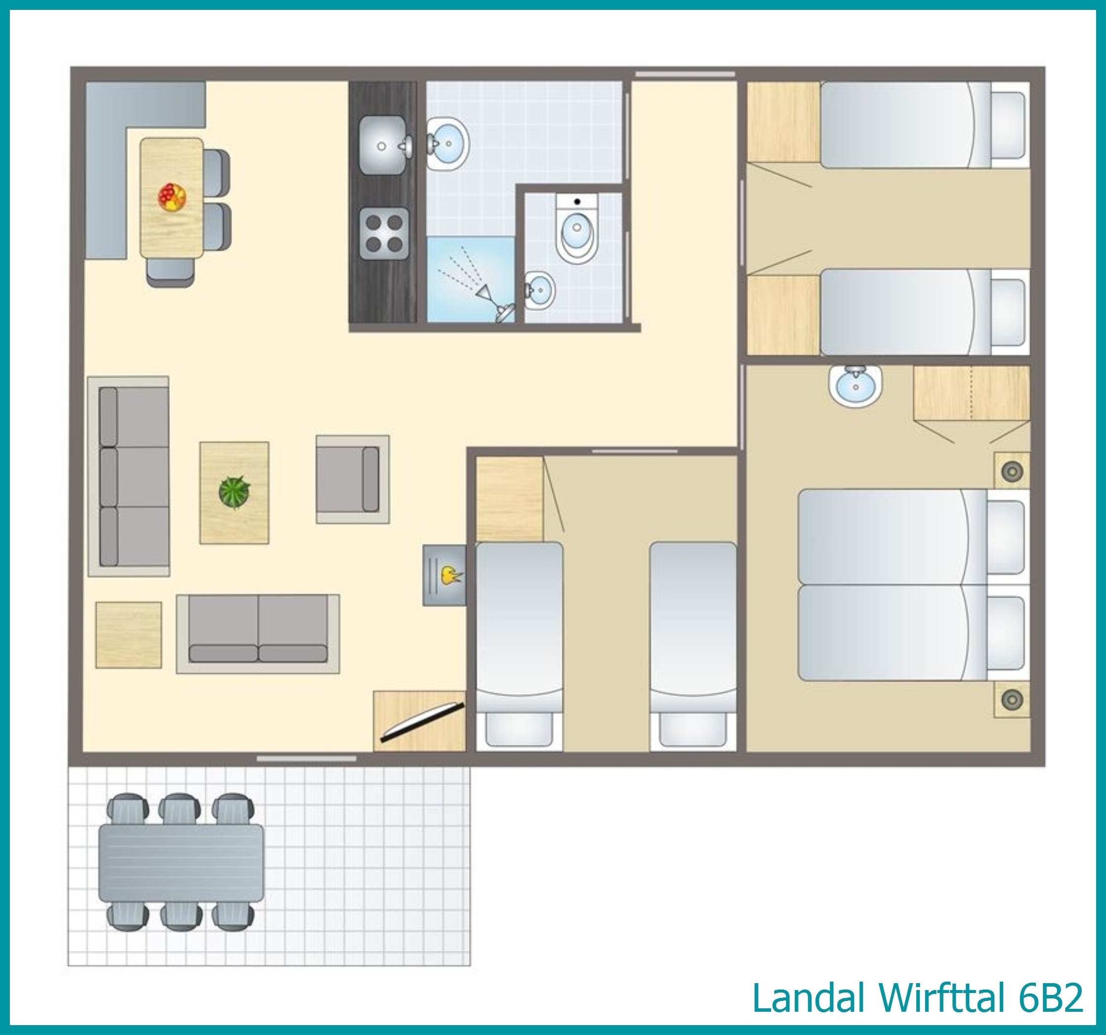 6-person bungalow 6B2 at Wirfttal