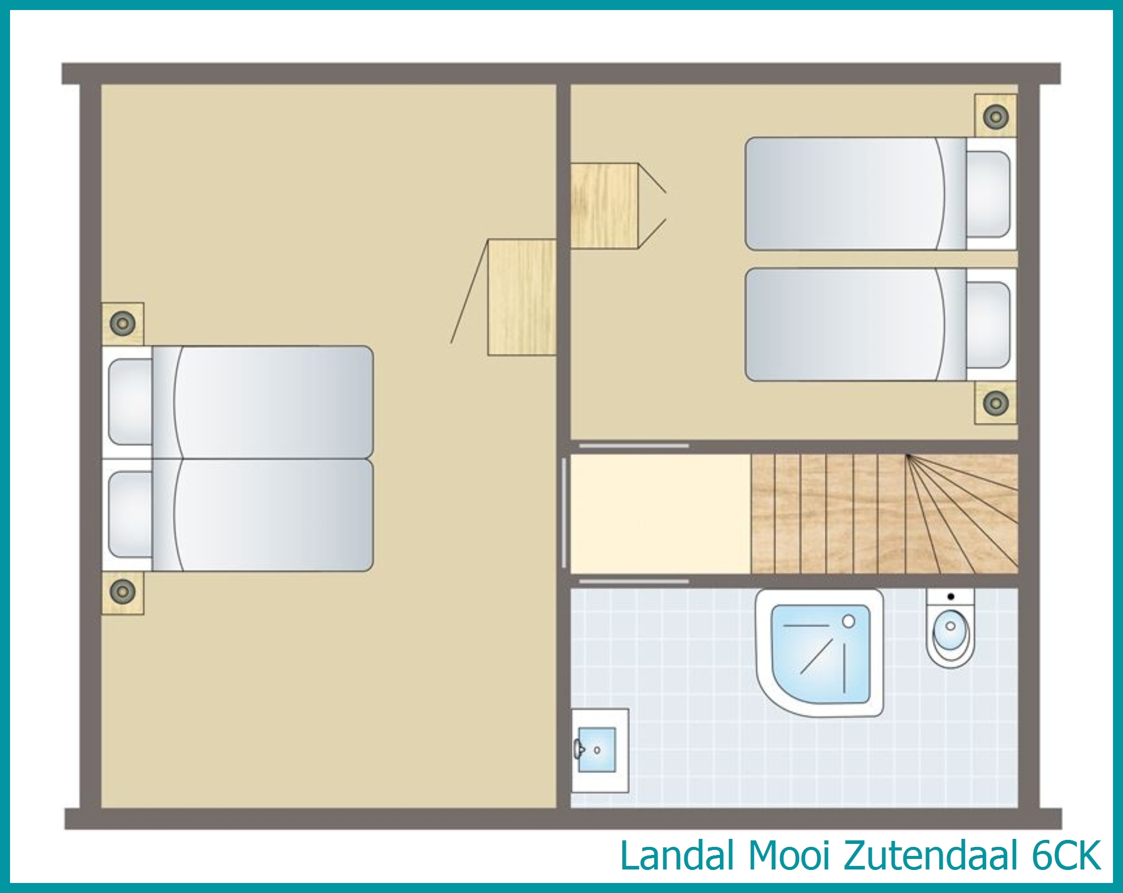 6-person children's bungalow 6CK at Mooi Zutendaal