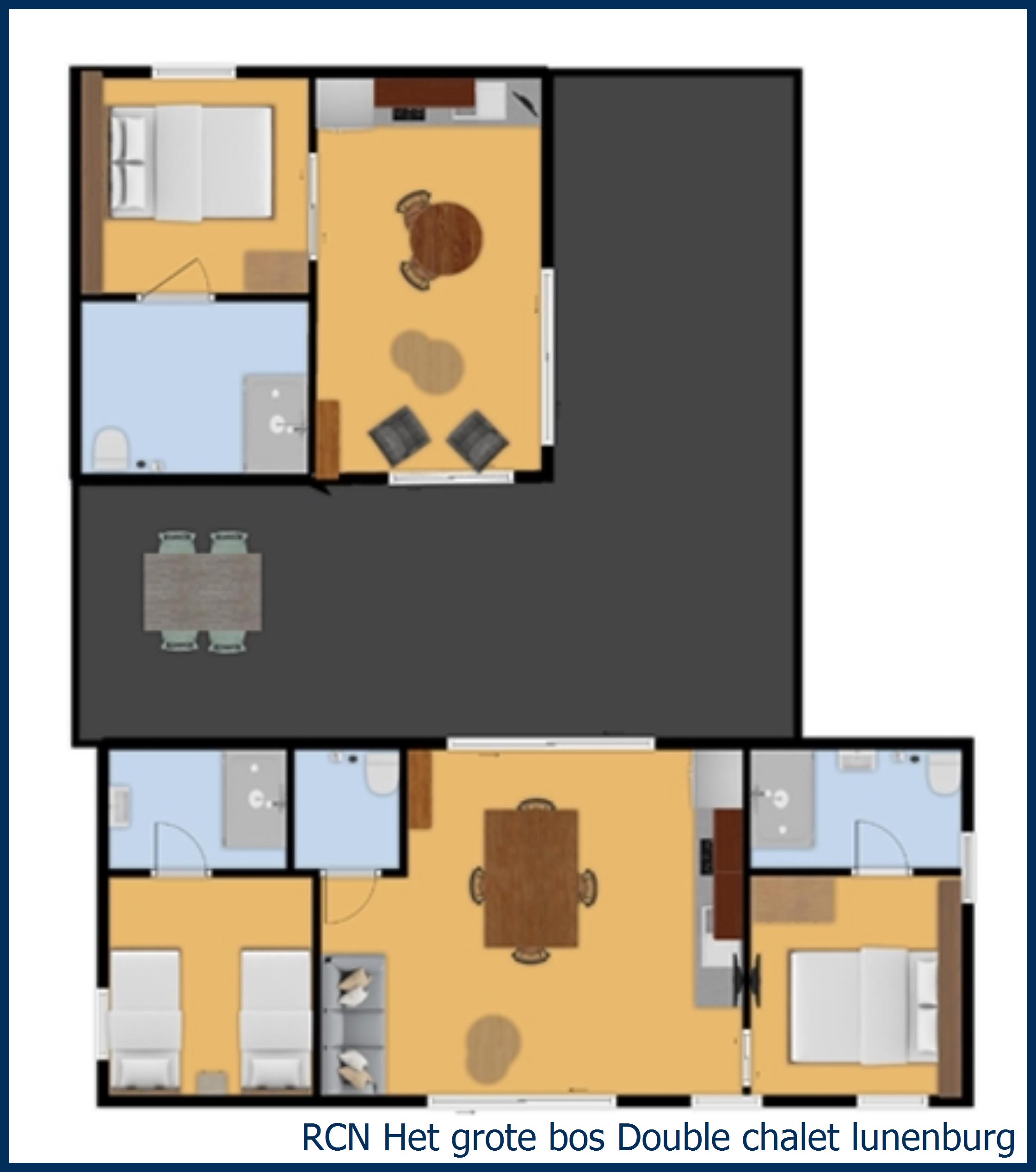 Chalet Double lunenburg at Het Grote Bos