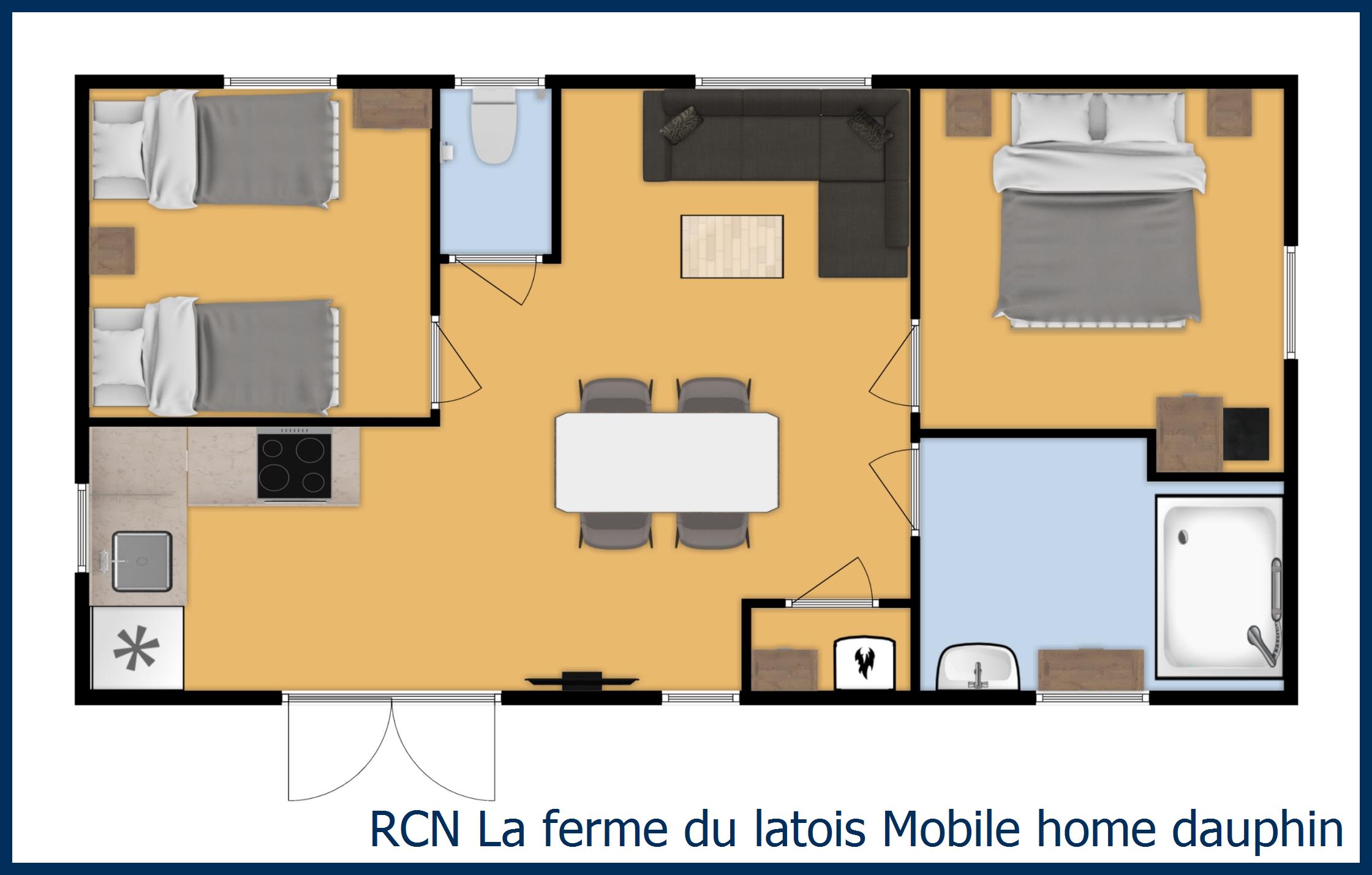 Childrens mobile home Mobile home dauphin at La Ferme du Latois