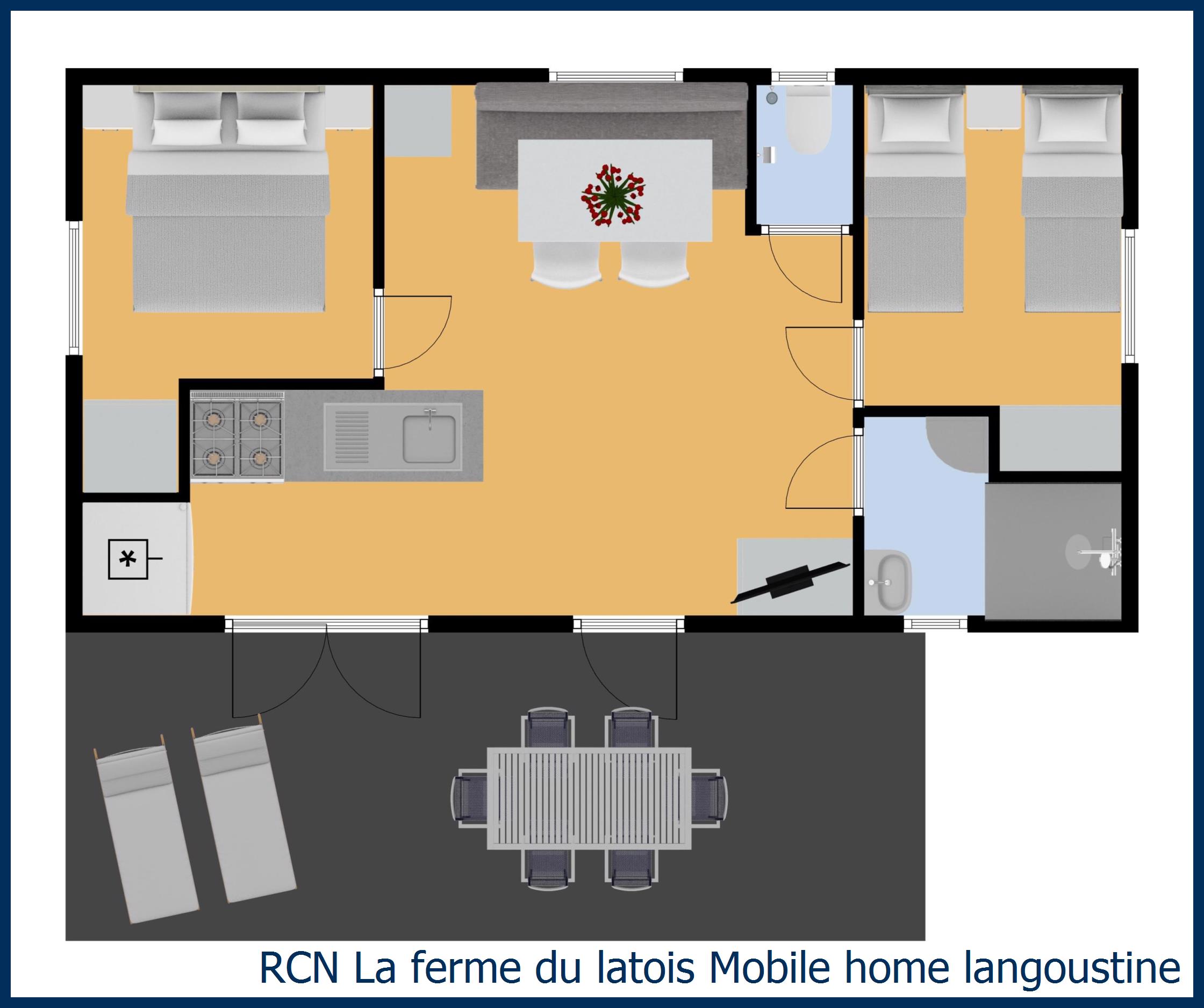 Childrens mobile home Mobile home Langoustine at La Ferme du Latois
