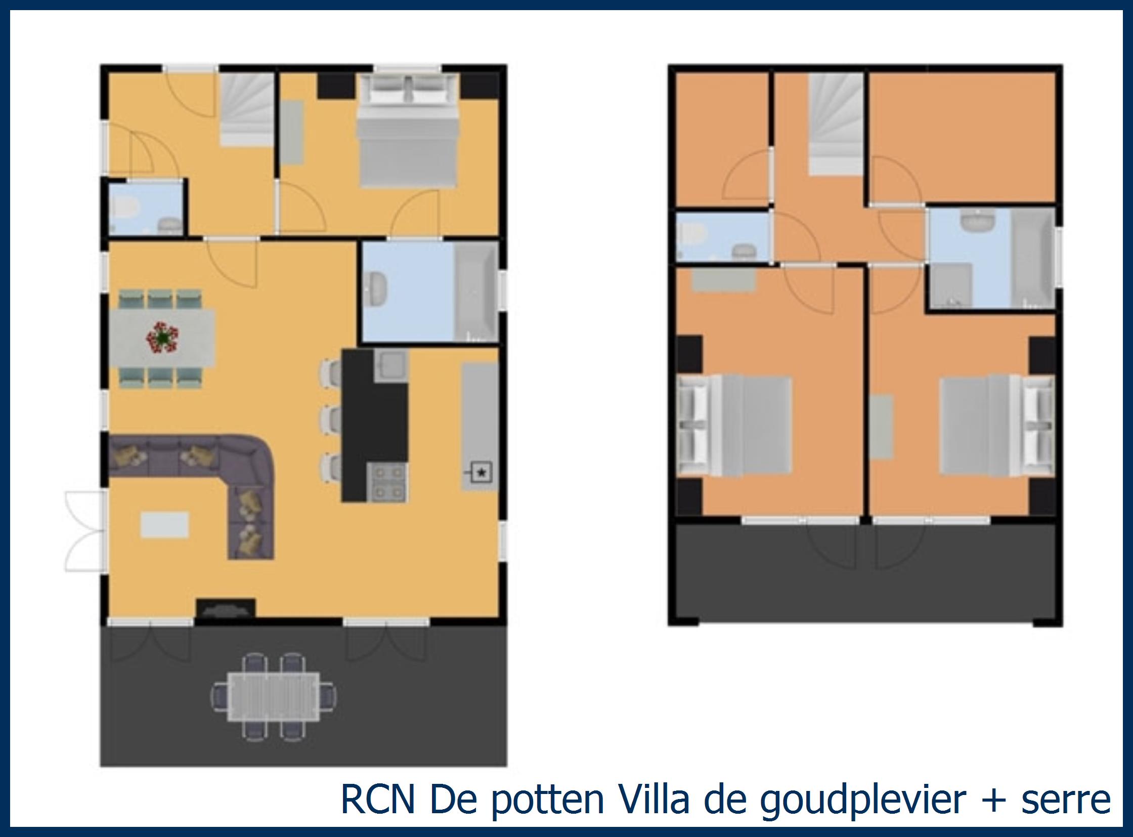 Cottage Villa de goudplevier + serre at De Potten