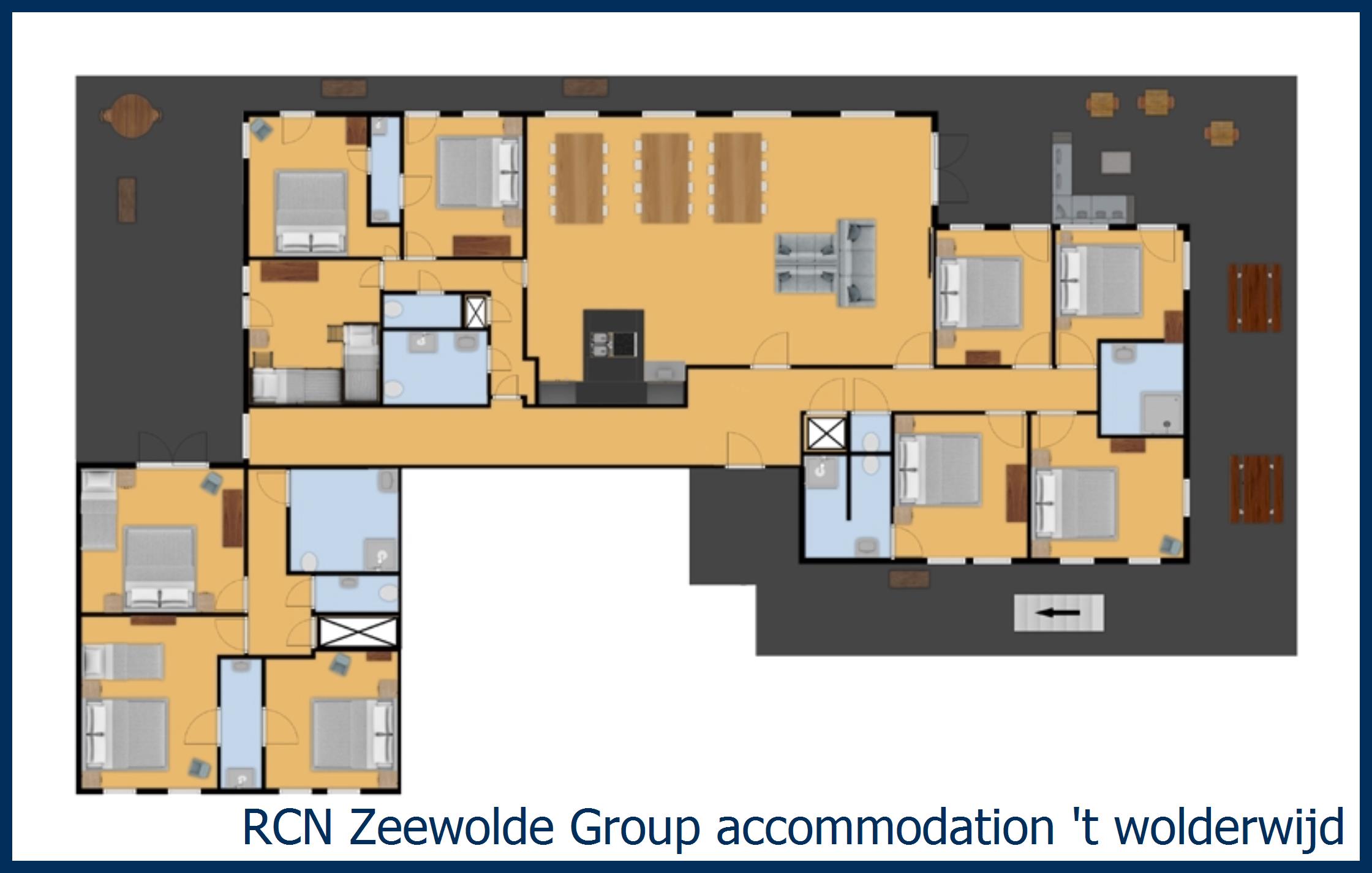 Cottage Group accommodation 't wolderwijd at Zeewolde