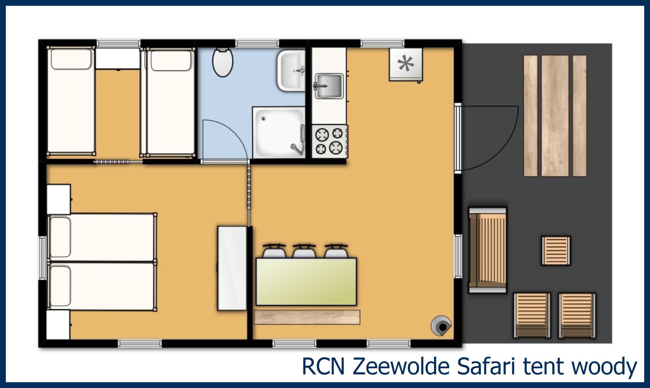 Safari tent lodge Laurier Safari Tent Woody at Zeewolde