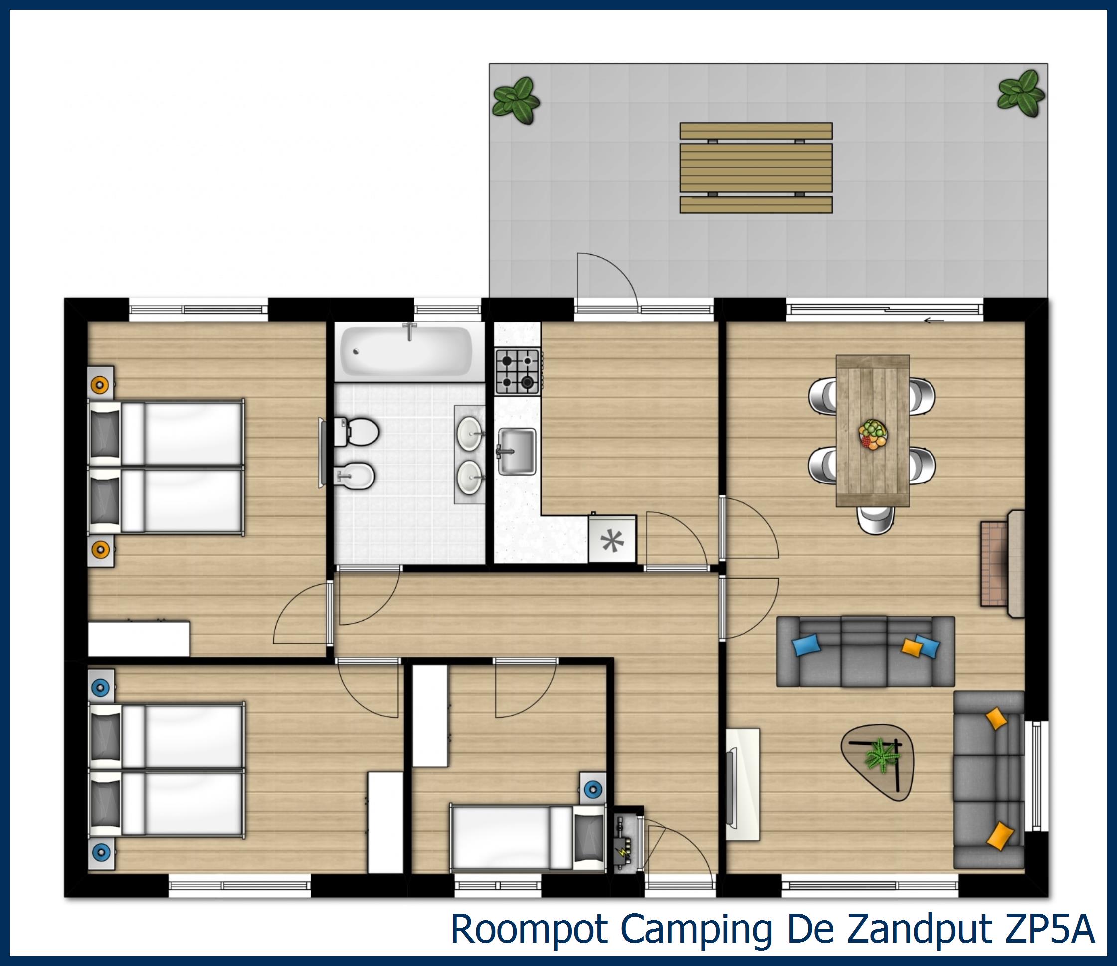 Bungalow ZP5A at Camping De Zandput