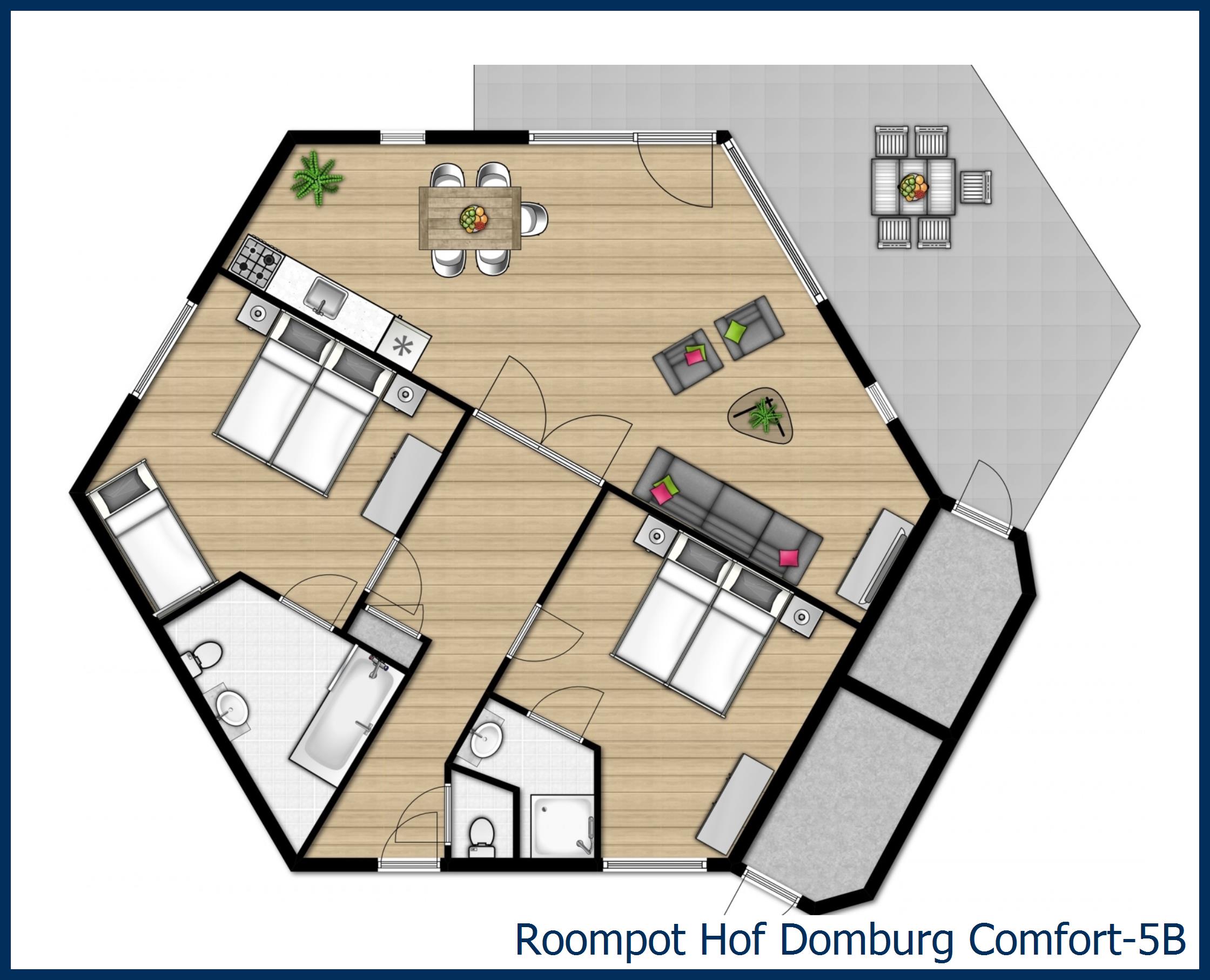 Bungalow Comfort-5B at Hof Domburg