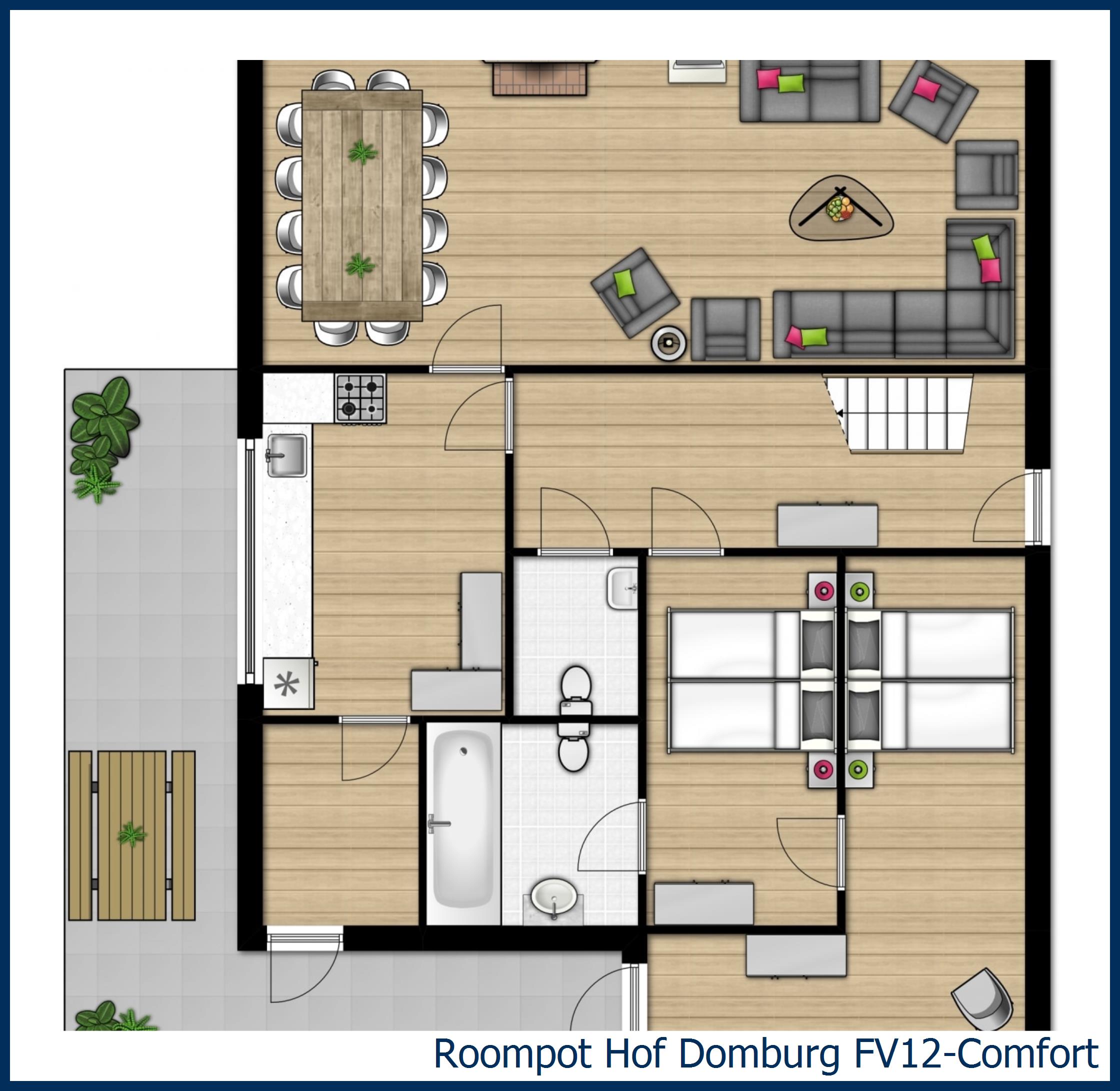 Bungalow FV12-Comfort at Hof Domburg