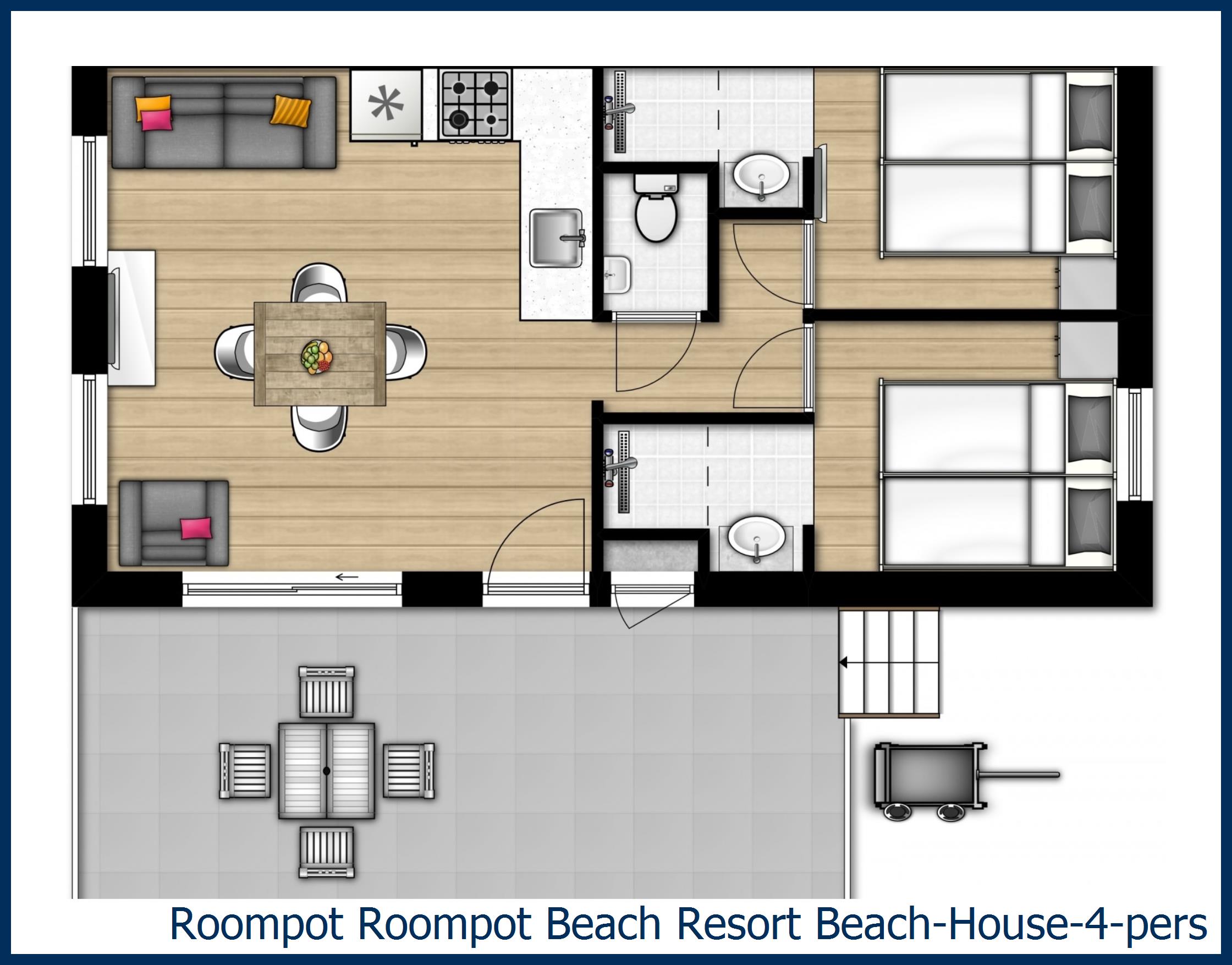 Beach House Beach-House-4-pers at Beach Resort