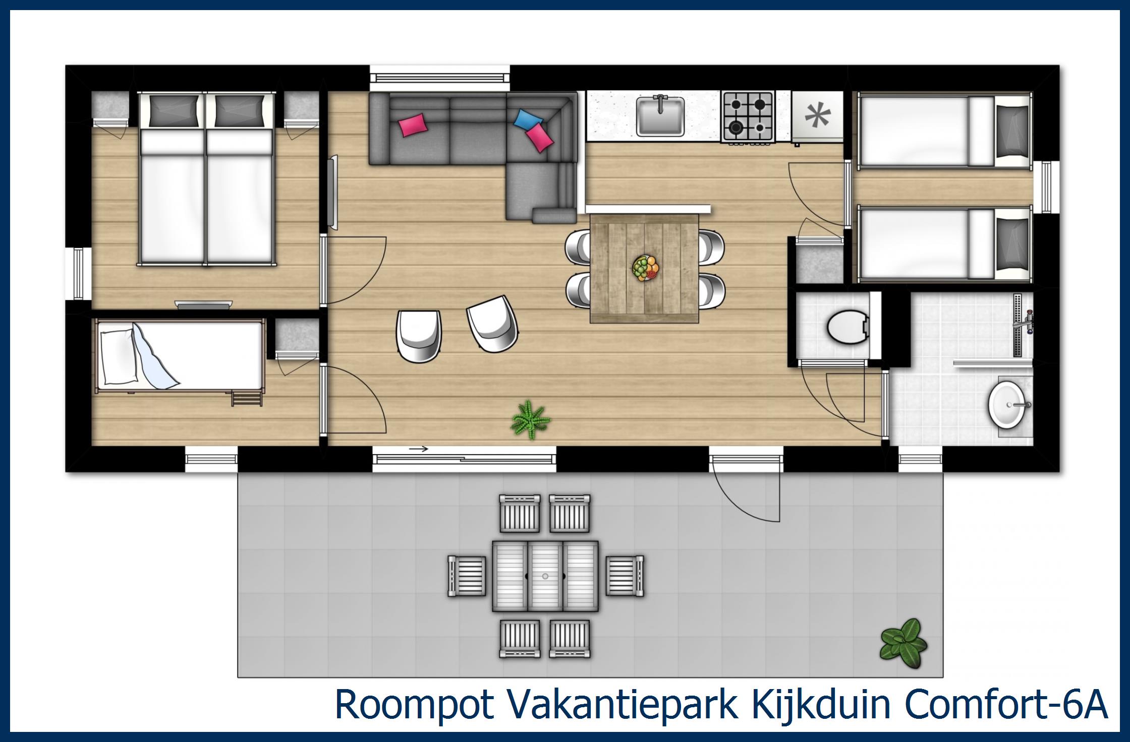 Chalet Comfort-6A at Kijkduin