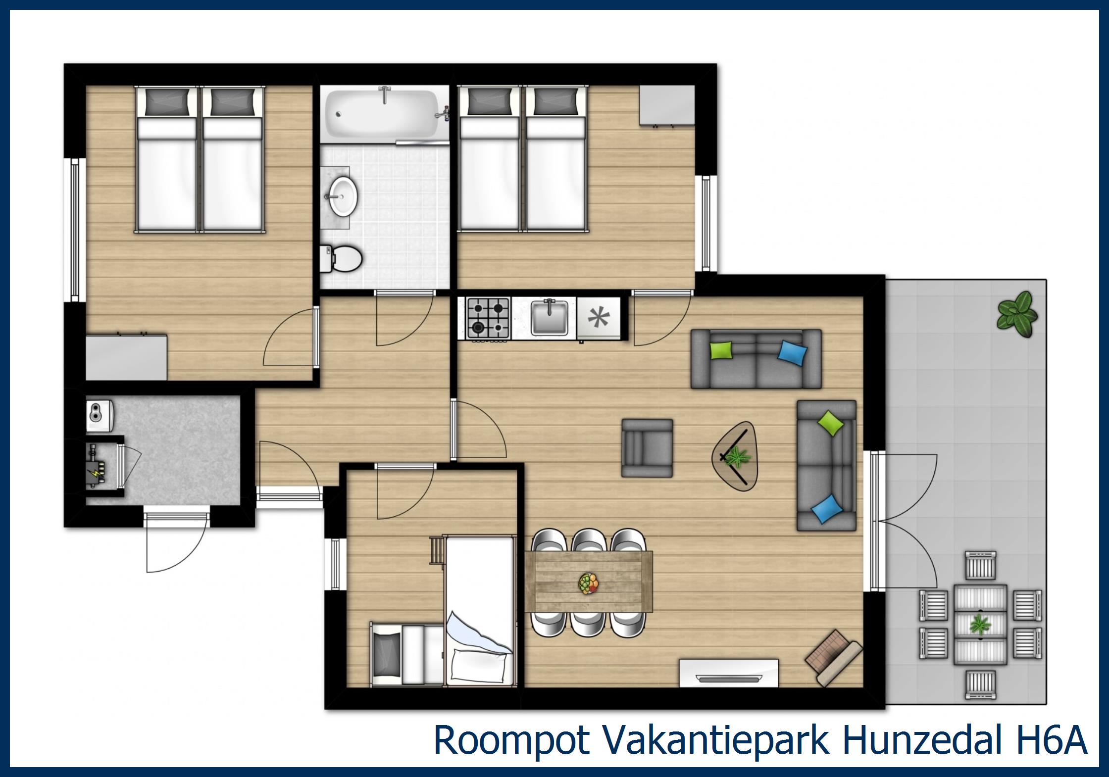 Bungalow H6A at Hunzedal